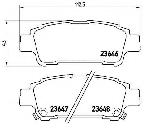 BREMBO P83056 Комплект тормозных колодок, дисковый тормоз