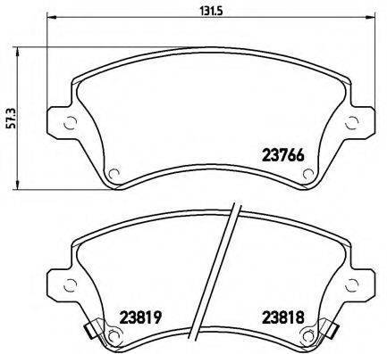 BREMBO P83064 Комплект тормозных колодок, дисковый тормоз