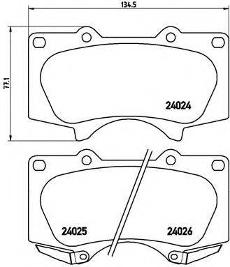 BREMBO P83066 Комплект тормозных колодок, дисковый тормоз