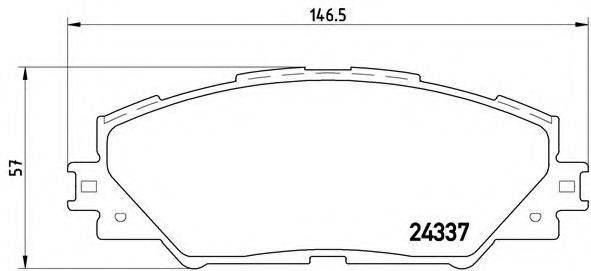 BREMBO P83071 Комплект тормозных колодок, дисковый тормоз