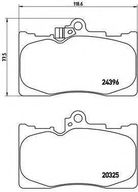 BREMBO P83072 Комплект тормозных колодок, дисковый тормоз