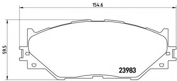 BREMBO P83074 Комплект тормозных колодок, дисковый тормоз