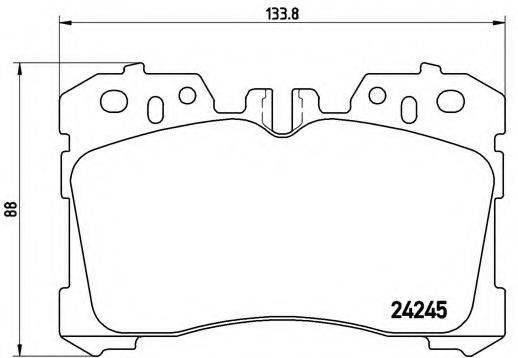 BREMBO P83075 Комплект тормозных колодок, дисковый тормоз