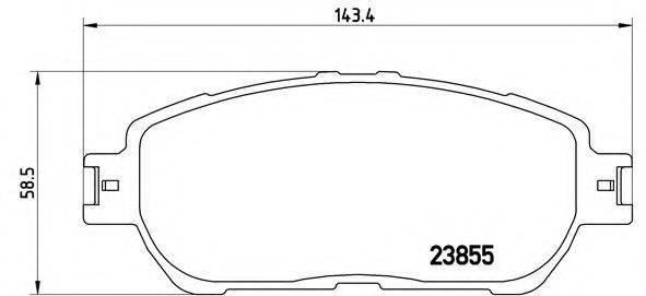 BREMBO P83105 Комплект тормозных колодок, дисковый тормоз