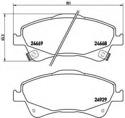 BREMBO P83109 Комплект тормозных колодок, дисковый тормоз