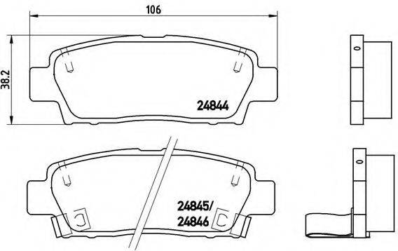 BREMBO P83111 Комплект тормозных колодок, дисковый тормоз