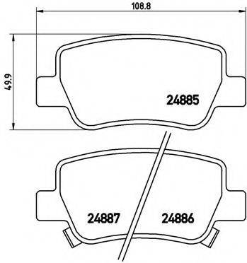 BREMBO P83112 Комплект тормозных колодок, дисковый тормоз