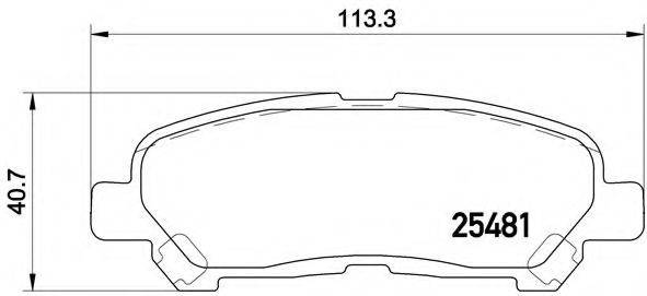 BREMBO P83138 Комплект тормозных колодок, дисковый тормоз