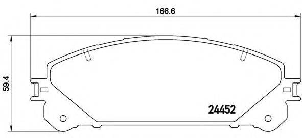 BREMBO P83145 Комплект тормозных колодок, дисковый тормоз