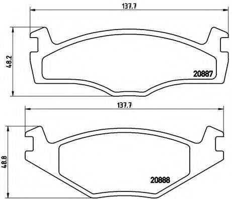 BREMBO P85012 Комплект тормозных колодок, дисковый тормоз