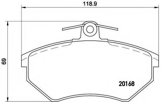 BREMBO P85015 Комплект тормозных колодок, дисковый тормоз