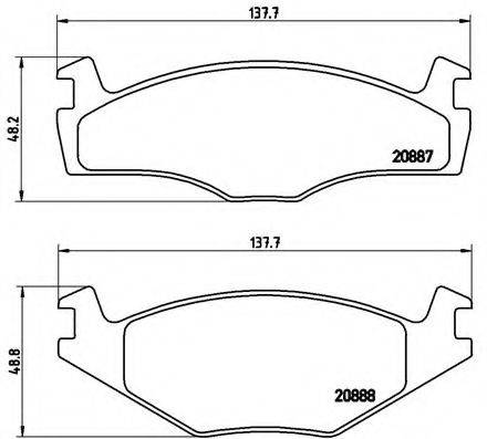 BREMBO P85024 Комплект тормозных колодок, дисковый тормоз