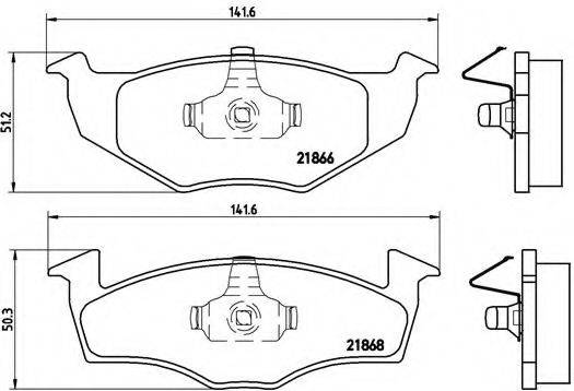 BREMBO P85030 Комплект тормозных колодок, дисковый тормоз