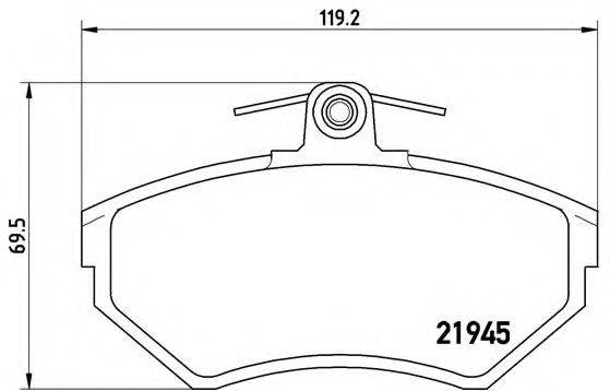 BREMBO P85032 Комплект тормозных колодок, дисковый тормоз