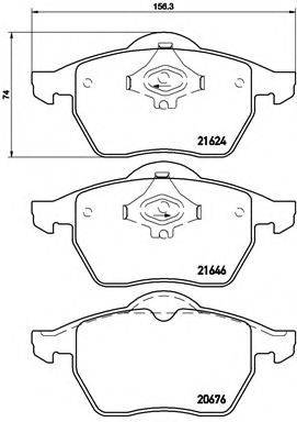 BREMBO P85036 Комплект тормозных колодок, дисковый тормоз