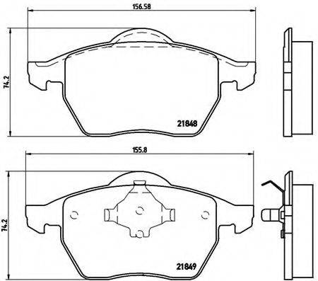 BREMBO P85039 Комплект тормозных колодок, дисковый тормоз