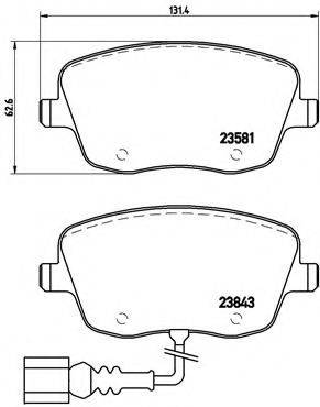 BREMBO P85077 Комплект тормозных колодок, дисковый тормоз