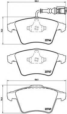 BREMBO P85081 Комплект тормозных колодок, дисковый тормоз