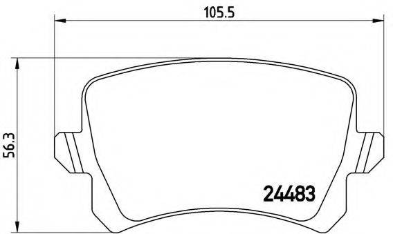 BREMBO P85108 Комплект тормозных колодок, дисковый тормоз