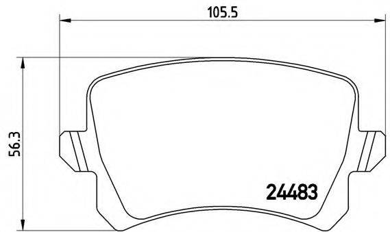 BREMBO P85109 Комплект тормозных колодок, дисковый тормоз