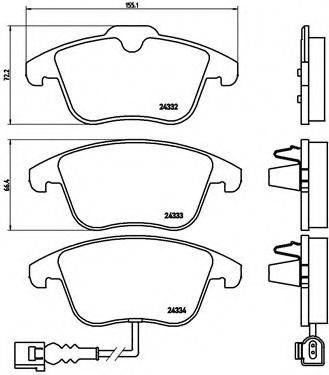 BREMBO P85112 Комплект тормозных колодок, дисковый тормоз