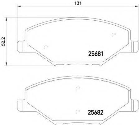 BREMBO P85121 Комплект тормозных колодок, дисковый тормоз