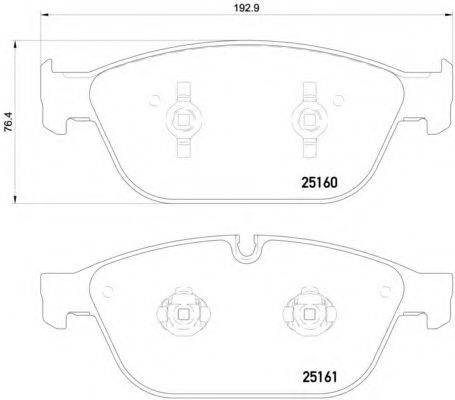 BREMBO P85128 Комплект тормозных колодок, дисковый тормоз