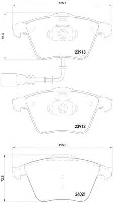 BREMBO P85129 Комплект тормозных колодок, дисковый тормоз