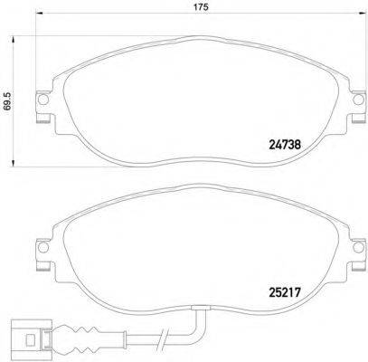 BREMBO P85131 Комплект тормозных колодок, дисковый тормоз