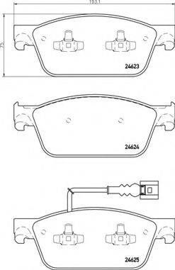 BREMBO P85141 Комплект тормозных колодок, дисковый тормоз