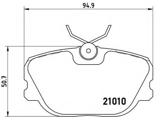 BREMBO P86011 Комплект тормозных колодок, дисковый тормоз