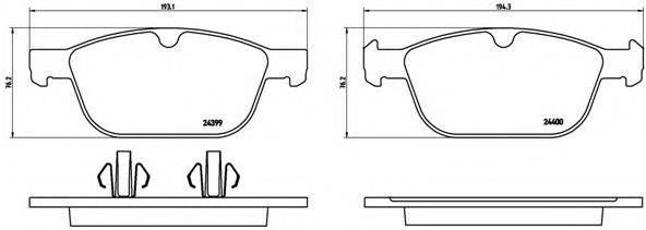 BREMBO P86023 Комплект тормозных колодок, дисковый тормоз