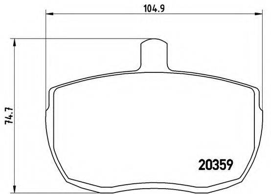 BREMBO PA6001 Комплект тормозных колодок, дисковый тормоз