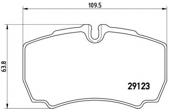 BREMBO PA6023 Комплект тормозных колодок, дисковый тормоз