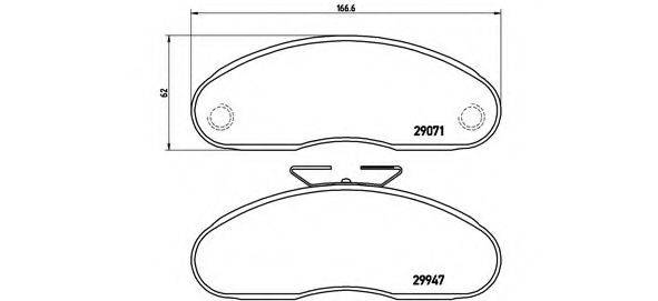 BREMBO PB7001 Комплект тормозных колодок, дисковый тормоз