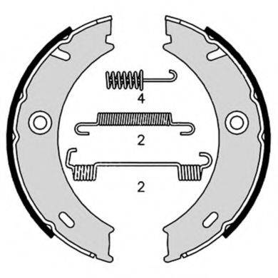 BREMBO S50512 Комплект тормозных колодок, стояночная тормозная система