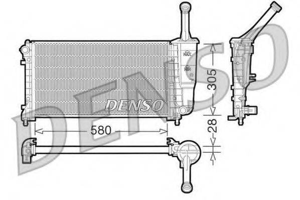 DENSO DRM09106 Радиатор, охлаждение двигателя