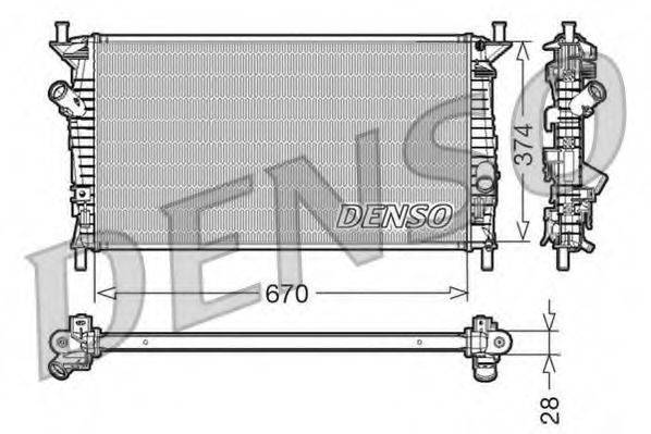 DENSO DRM10074 Радиатор, охлаждение двигателя