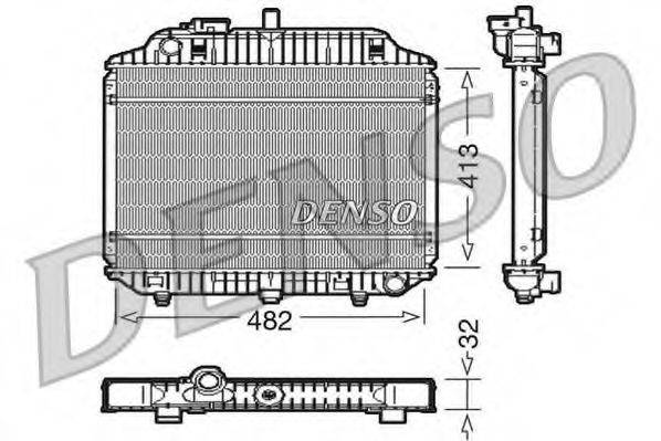 DENSO DRM17010 Радиатор, охлаждение двигателя