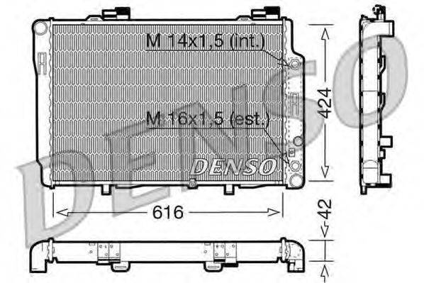 DENSO DRM17073 Радиатор, охлаждение двигателя