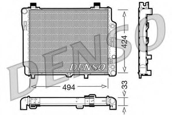 DENSO DRM17075 Радиатор, охлаждение двигателя