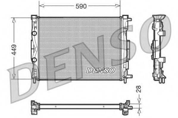 DENSO DRM23056 Радиатор, охлаждение двигателя