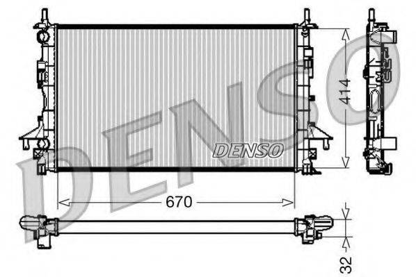 DENSO DRM23084 Радиатор, охлаждение двигателя