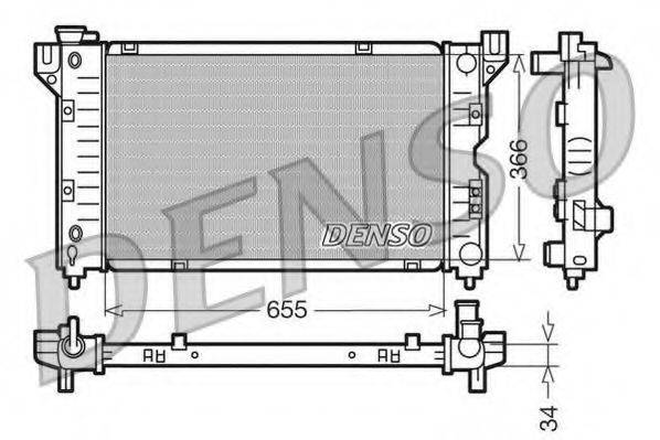 DENSO DRM06010 Радиатор, охлаждение двигателя