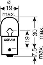 OSRAM 5009 Лампа накаливания, фонарь указателя поворота; Лампа накаливания, фонарь указателя поворота