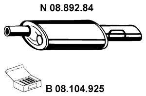 EBERSPACHER 0889284 Глушитель выхлопных газов конечный
