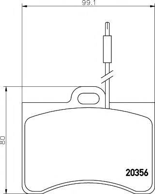 MINTEX MDB1101 Комплект тормозных колодок, дисковый тормоз