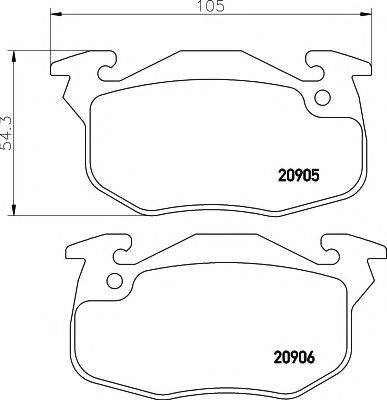 MINTEX MDK0145 Комплект тормозов, дисковый тормозной механизм