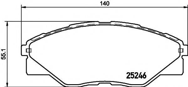 MINTEX MDB3272 Комплект тормозных колодок, дисковый тормоз