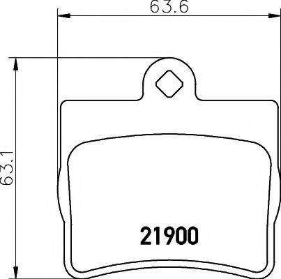 MINTEX MDB1858 Комплект тормозных колодок, дисковый тормоз